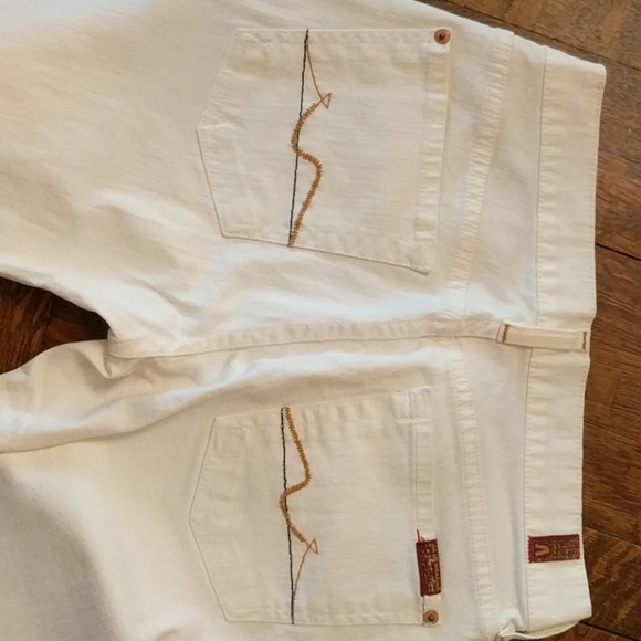 🎉 Host Pick 🎉 SALE:7 for All Mankind vintage white jeans size 28 - Picture 6 of 11